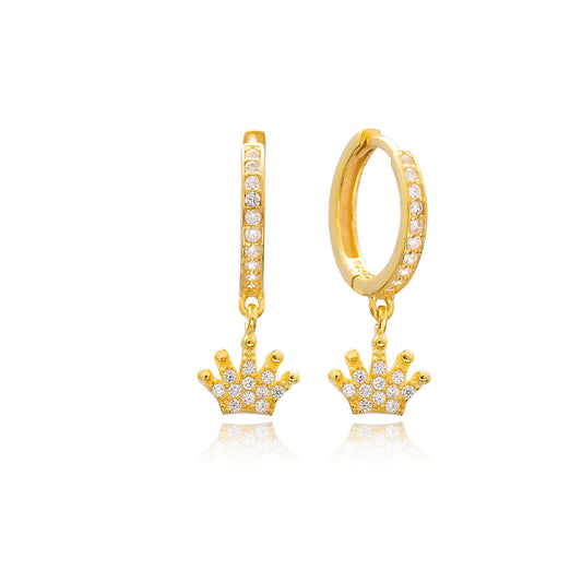 Queen Crown Dangle Earrings