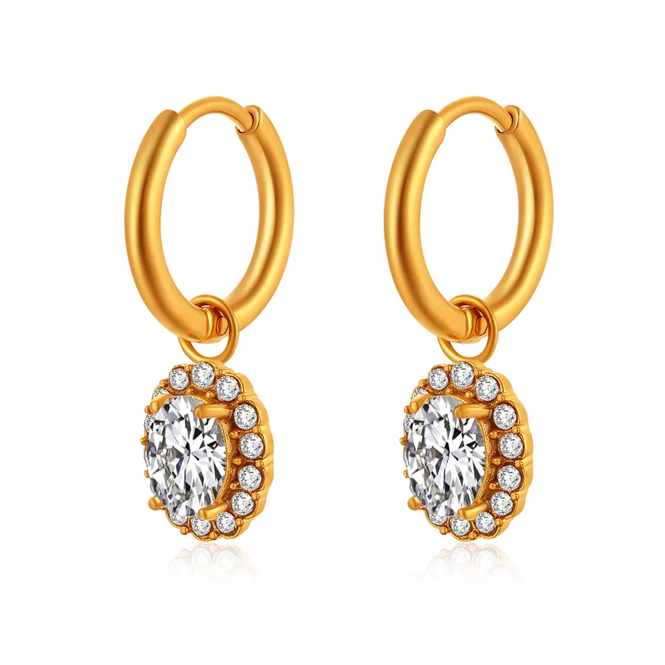 Trendy Halo Hoops Earrings