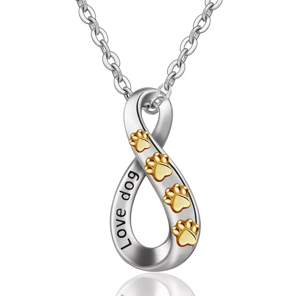 Love Dog for Infinity Sterling Silver Necklace