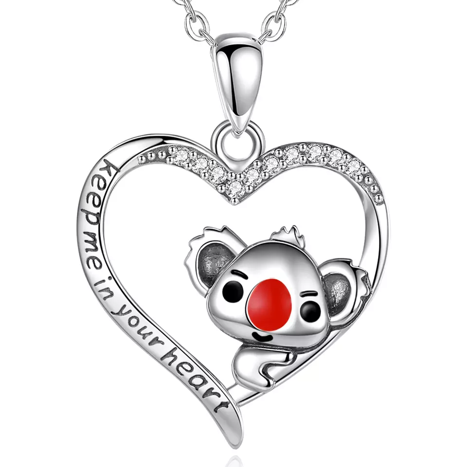 Cute Koala Bear Sterling Silver Necklace