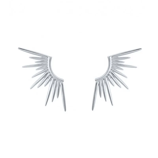 Run Rays Stud Earrings (Silver)