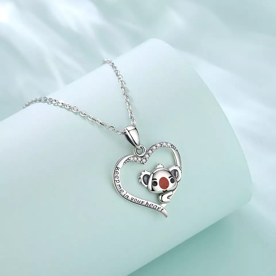 Cute Koala Bear Sterling Silver Necklace