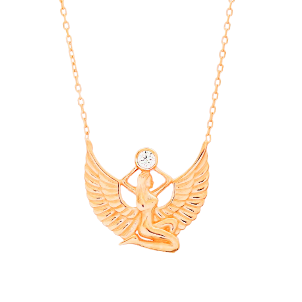 Isis Goddess Pendant Necklace (Gold)