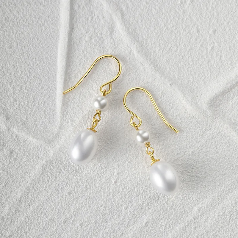 Trendy Pearl Hook Hanging Earrings