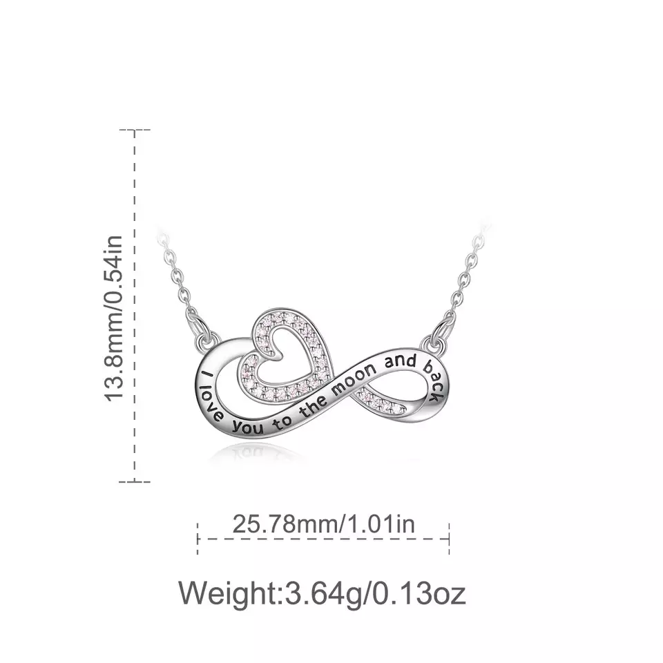 Infinity Love Sterling Silver Necklace