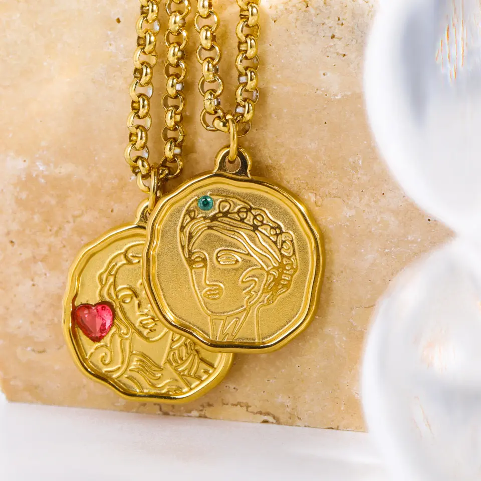 Aphrodite Goddess Medallion Necklace