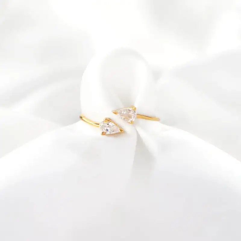 Trendy Teardrop Adjustable Ring