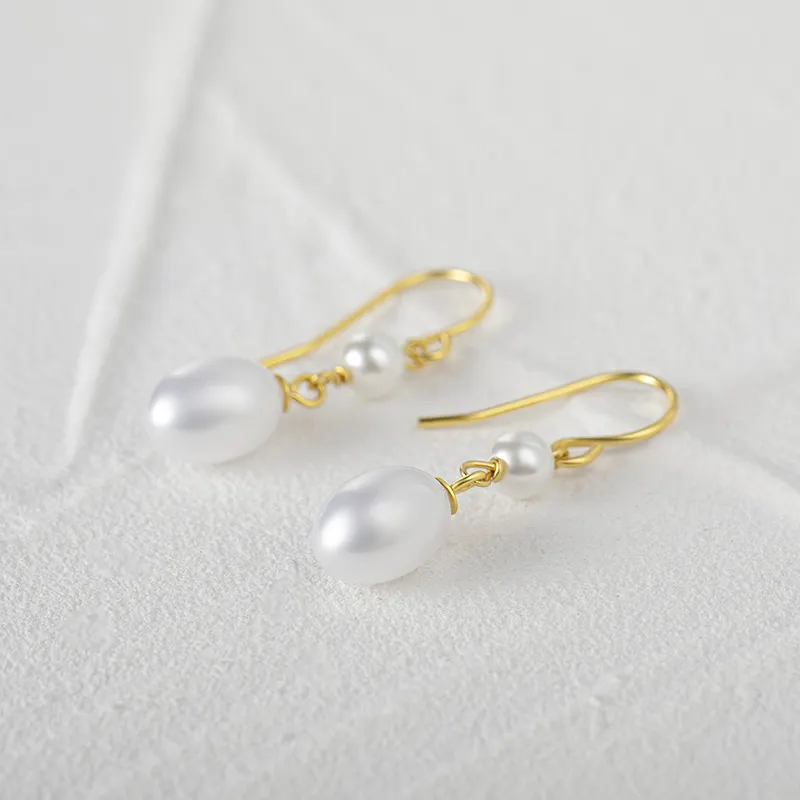 Trendy Pearl Hook Hanging Earrings