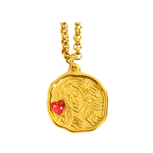 Aphrodite Goddess Medallion Necklace