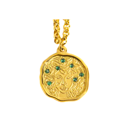 Medusa Goddess Medallion Necklace