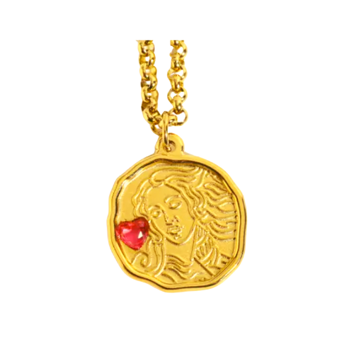 Aphrodite Goddess Medallion Necklace