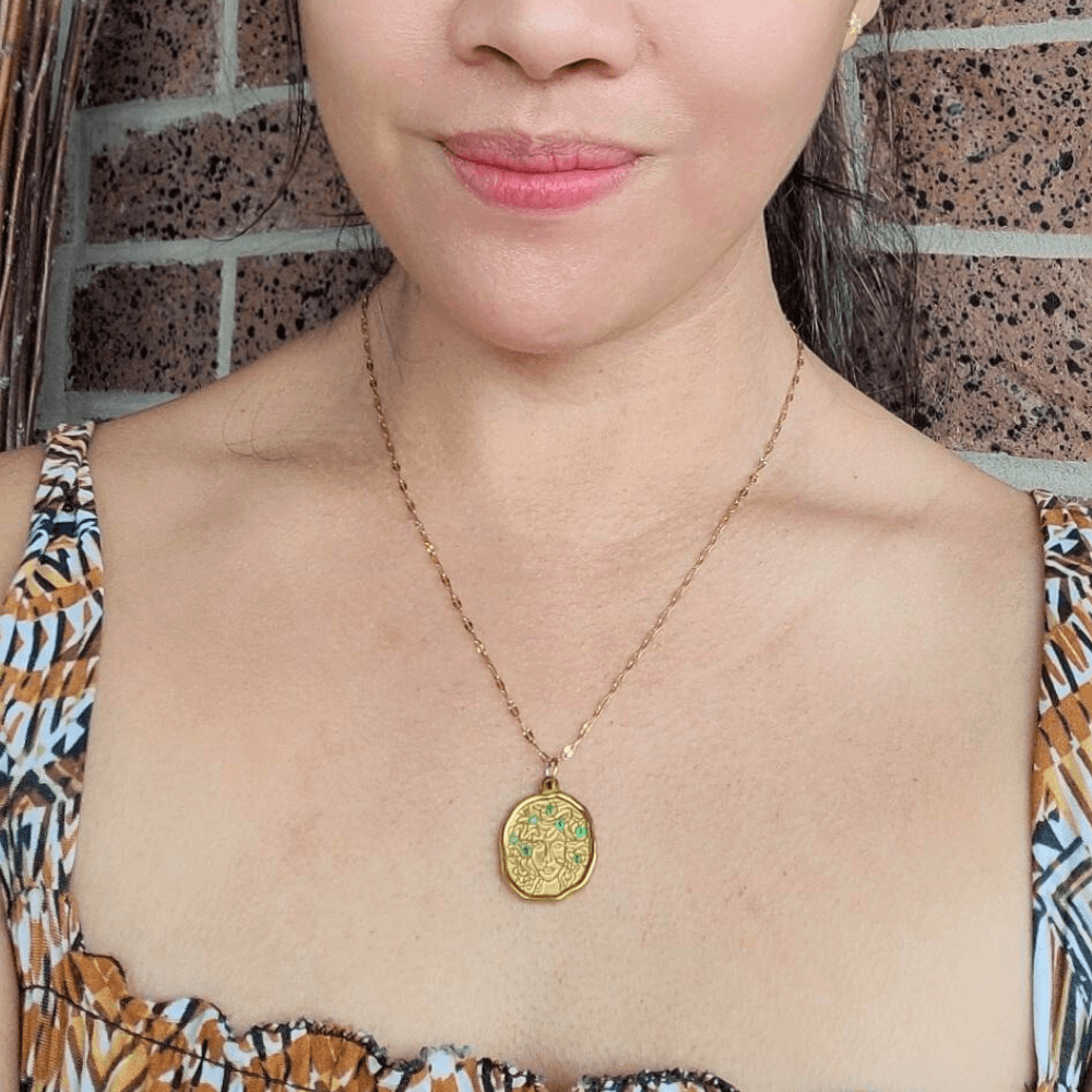 Medusa Goddess Medallion Necklace