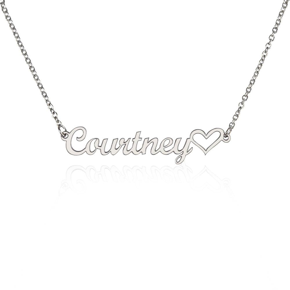 Custom Name With Heart Necklace