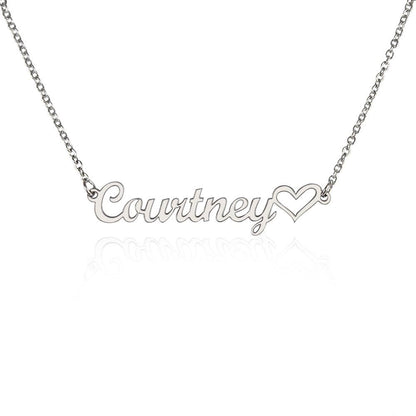 Custom Name With Heart Necklace