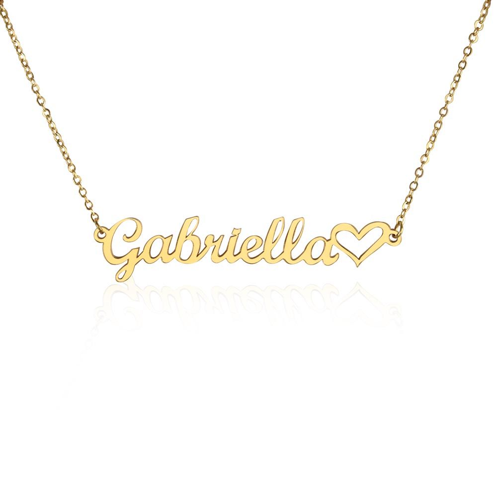 Custom Name With Heart Necklace