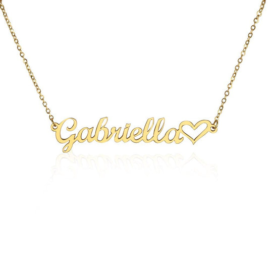 Custom Name With Heart Necklace