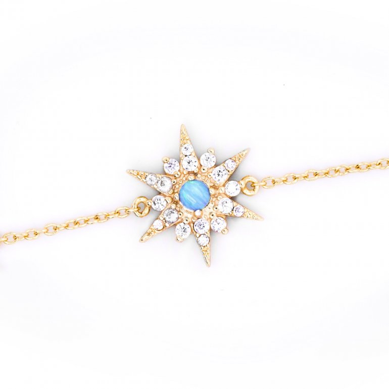 CZ and Opal Morning Star Bracelet