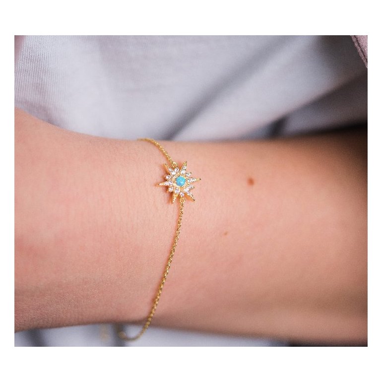 CZ and Opal Morning Star Bracelet