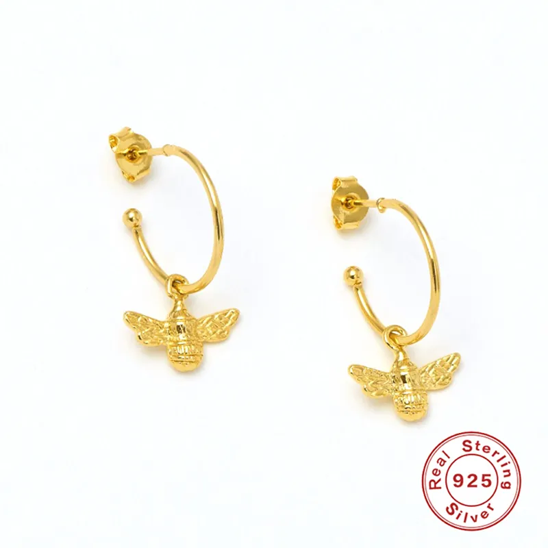 C-Shaped Queen Bee Earrings